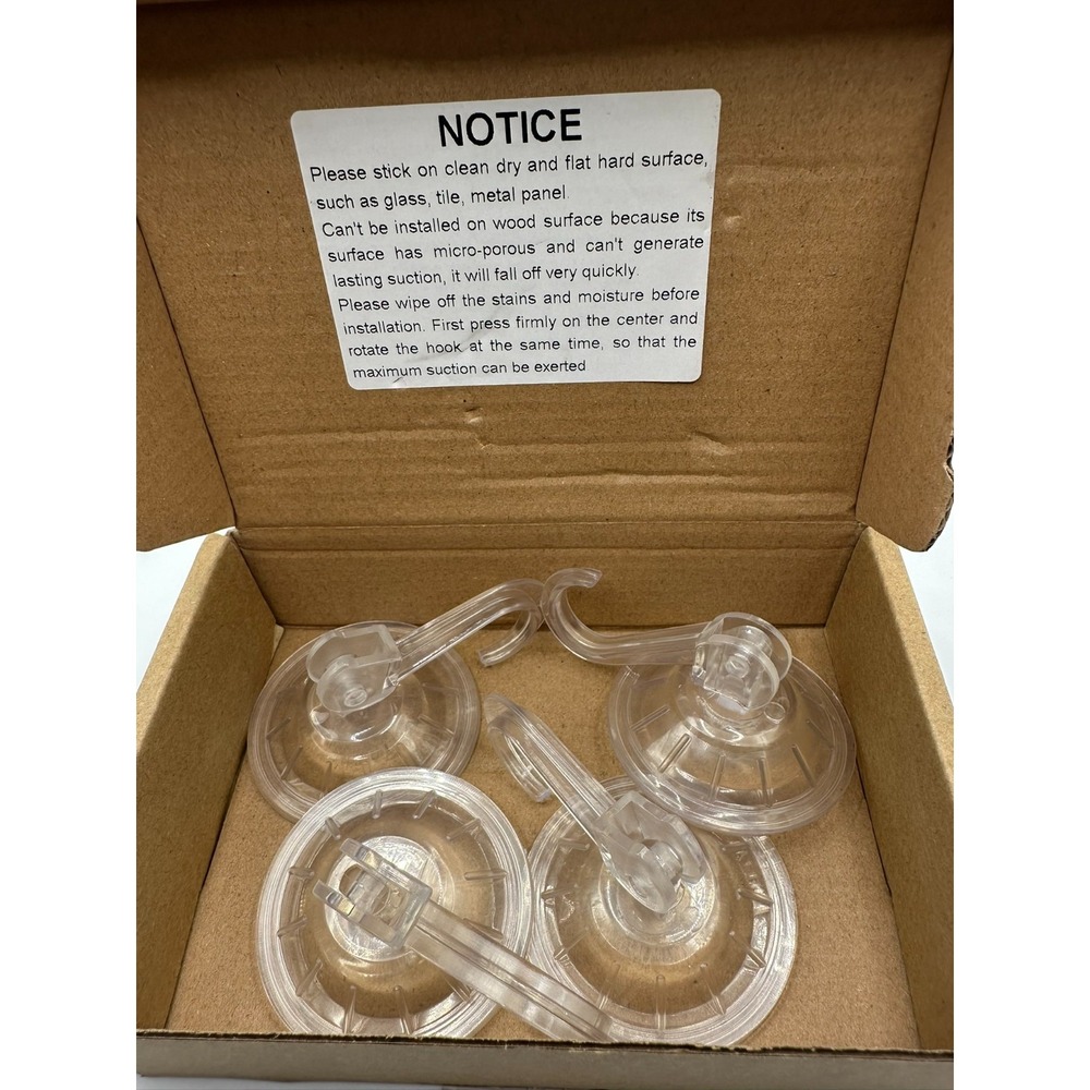 LuluEasy Reusable Heavy Duty Vacuum Suction Cup Hooks - 4 Pack